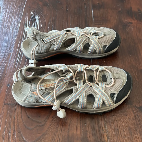 Abeo - Waterproof Delta H2O Biomechanical System Water Sport Sandals Sz 7 Brown - Picture 3 of 7